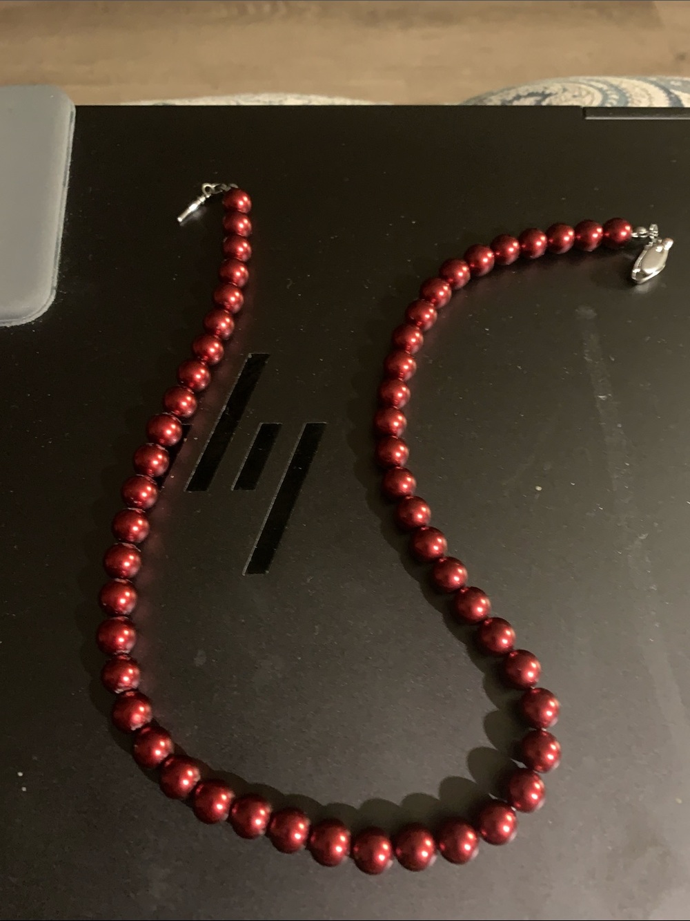 Elegant Red Pearl Beaded Necklace for Women